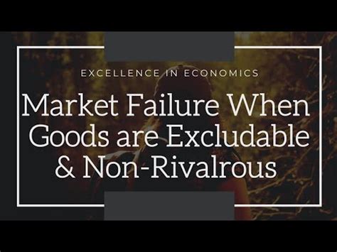 non rivalrous goods|Market Failure .